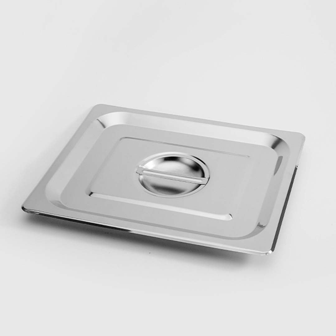 SOGA 4X Gastronorm GN Pan Full Size 1/2 GN Pan 10cm Deep Stainless Steel Tray With Lid • LUZ-GP5410wLidX4