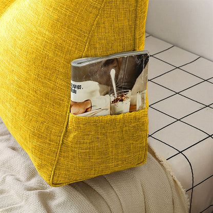 SOGA 120cm Yellow Triangular Wedge Bed Pillow Headboard Backrest Bedside Tatami Cushion Home Decor • LUZ-Pillow3112