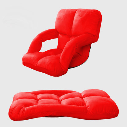 SOGA 4X Foldable Lounge Cushion Adjustable Floor Lazy Recliner Chair with Armrest Red • LUZ-LoungeKidRedX4