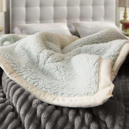 SOGA 2X Grey Throw Blanket Warm Cozy Double Sided Thick Flannel Coverlet Fleece Bed Sofa Comforter • LUZ-Blanket306X2