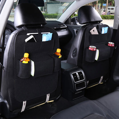 SOGA PVC Leather Car Back Seat Storage Bag Multi-Pocket Organizer Backseat and iPad Mini Holder Black • LUZ-CarStorage1SeatBagBLK