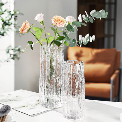 SOGA 30.5cm Handcrafted Clear Glass Vase, Classic Design for Home Decor • LUZ-GVaseClear305