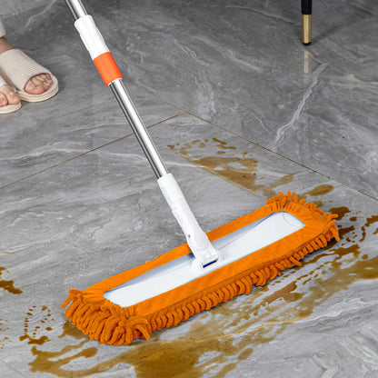 SOGA 60x12 Orange Microfiber Flat Mop Floor Cleaning Pads Rotating Dust Remover • LUZ-MopHead60cm