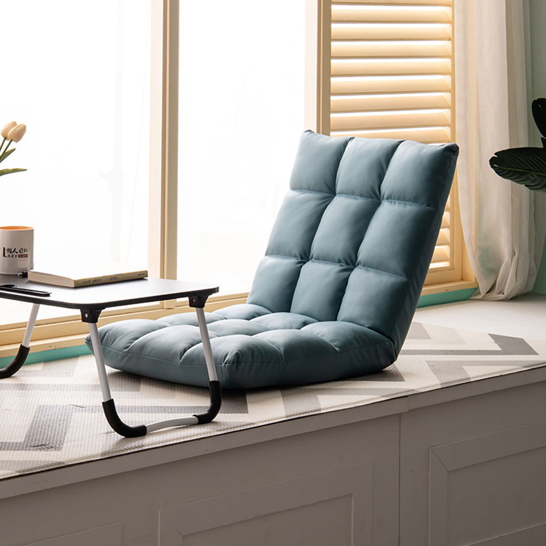 SOGA Green Lounge Floor Recliner Adjustable Gaming Sofa Bed Foldable Indoor Outdoor Backrest Seat Home Office Decor • LUZ-LoungeD1461