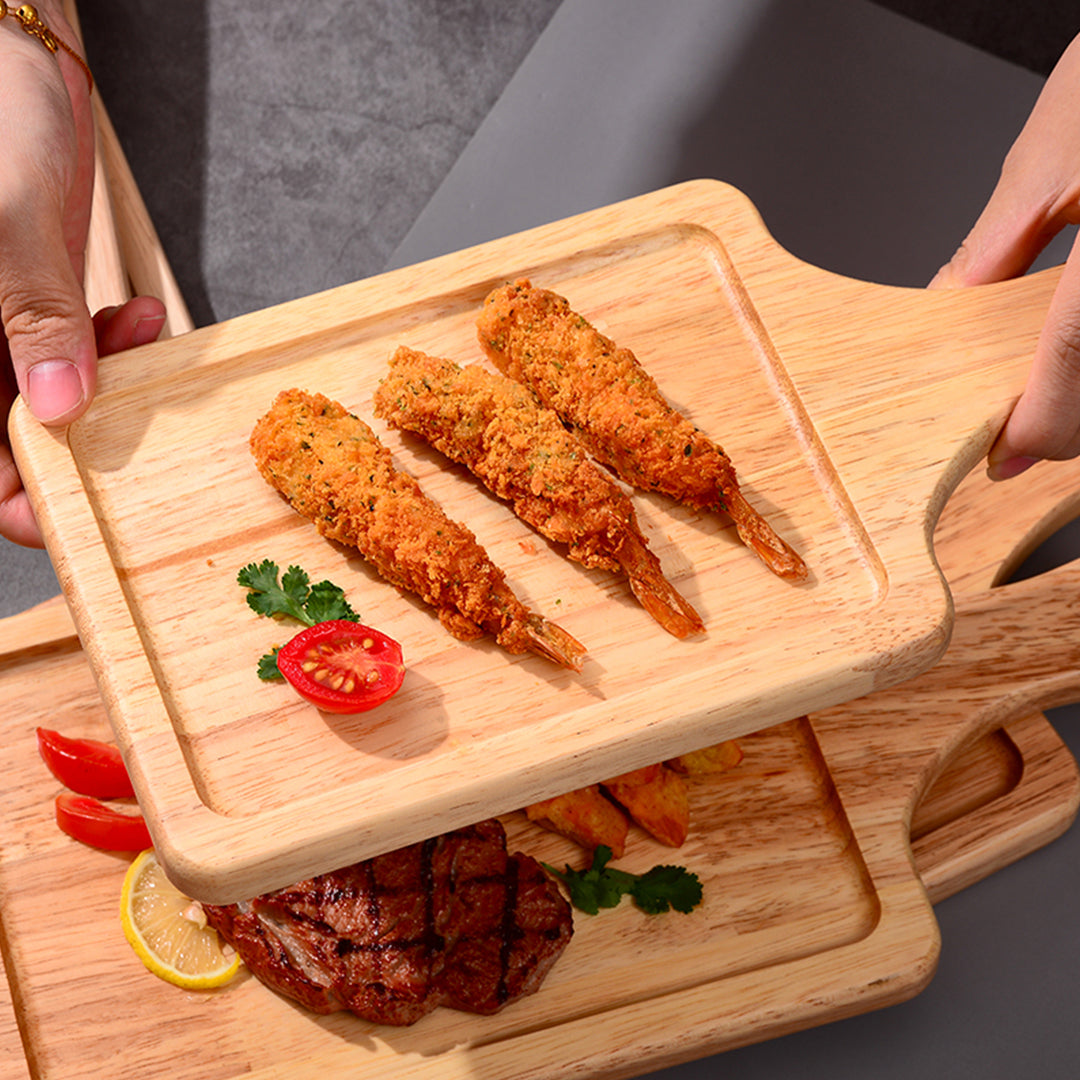 SOGA 35cm Rectangle Premium Wooden Oak  Food Serving Tray Charcuterie Board Paddle Home Decor • LUZ-WodA025