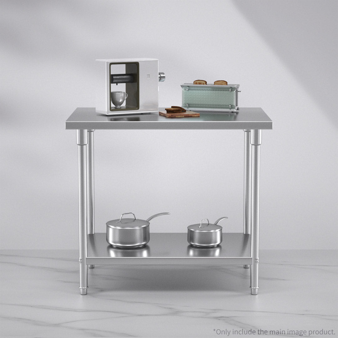 SOGA 100*70*85cm Commercial Catering Kitchen Stainless Steel Prep Work Bench • LUZ-WorkBenchSS2008100CM