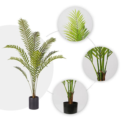 SOGA 2X 160cm Green Artificial Indoor Rogue Areca Palm Tree Fake Tropical Plant Home Office Decor • LUZ-APlant1609X2