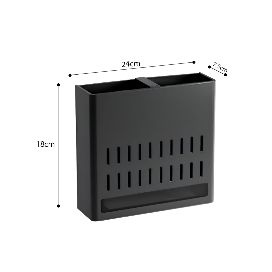SOGA Wall Mounted Kitchen Utensil Storage Rack Spoon Fork Chopstick Space-Saving Organiser • LUZ-TAN1024