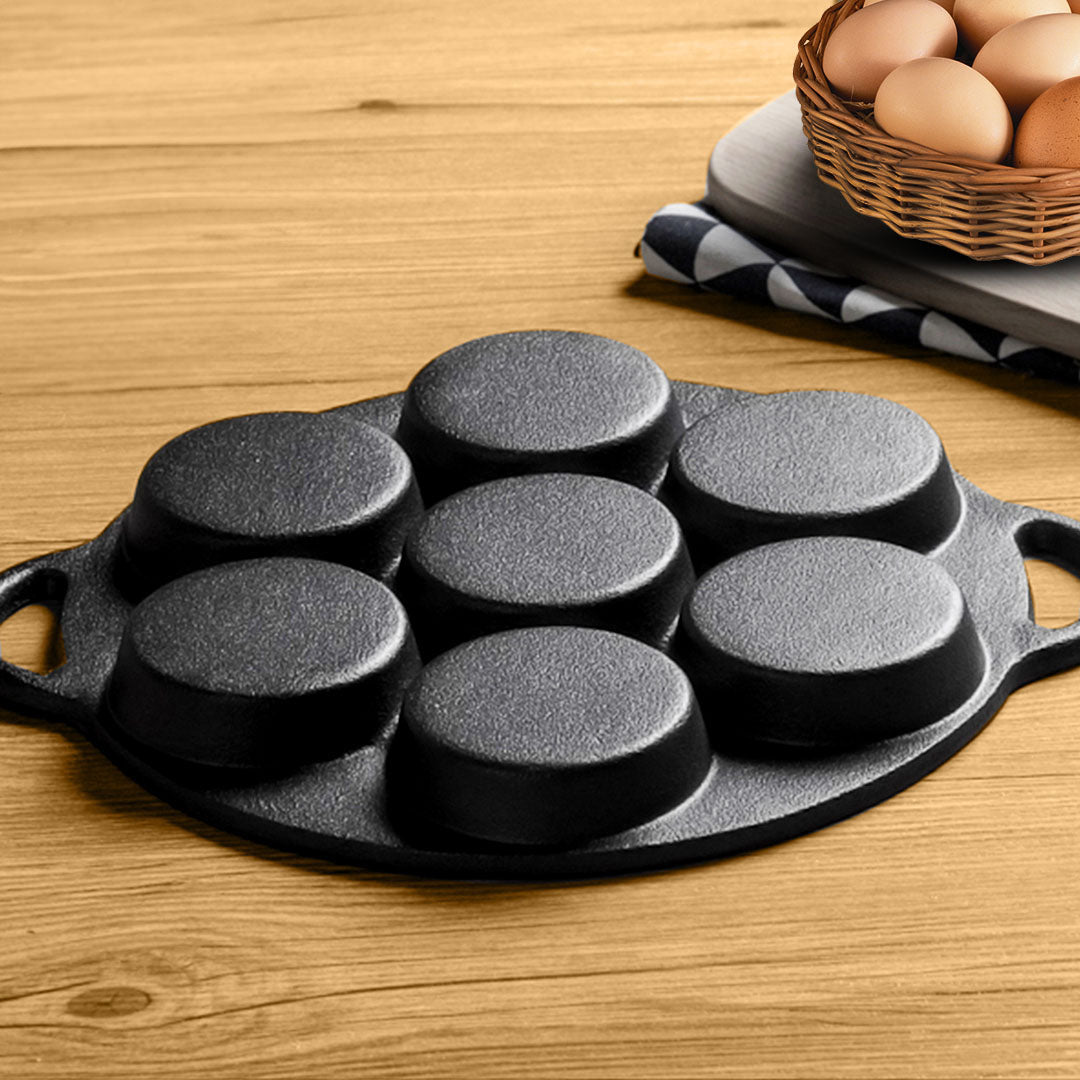 SOGA 31.5cm Cast Iron Takoyaki Fry Pan Octopus Balls Maker 7 Hole Cavities Grill Mold • LUZ-ZPai011