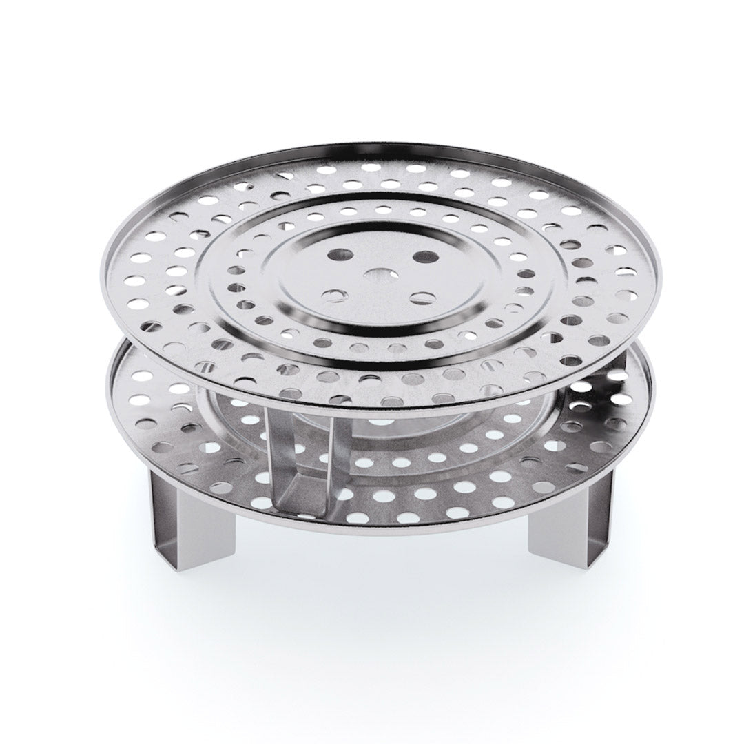 SOGA 28cm Stainless Steel Steamer Insert Stock Pot Steaming Rack Stockpot Tray • LUZ-SS-Rack28CM