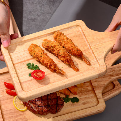 SOGA 2X 40cm Rectangle Premium Wooden Oak Food Serving Tray Charcuterie Board Paddle Home Decor • LUZ-WodA026X2