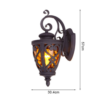 Vintage Lantern 2X 57cm Outdoor Antique Bronze Wall Sconce Classic Rustic Exterior Light Fixture • LUZ-Lamp301LgeX2