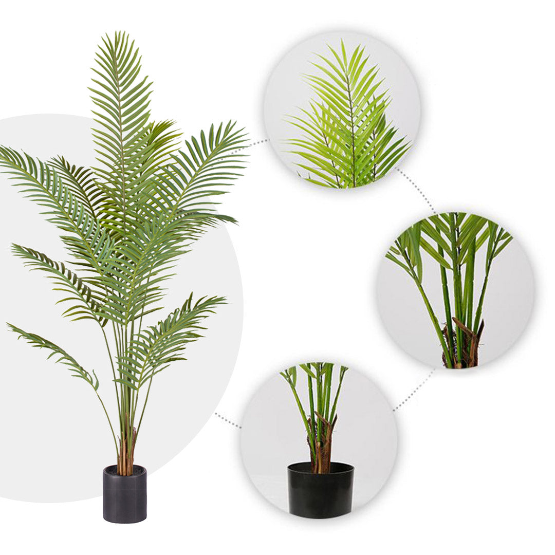 SOGA 210cm Green Artificial Indoor Rogue Areca Palm Tree Fake Tropical Plant Home Office Decor • LUZ-APlantSWK21012