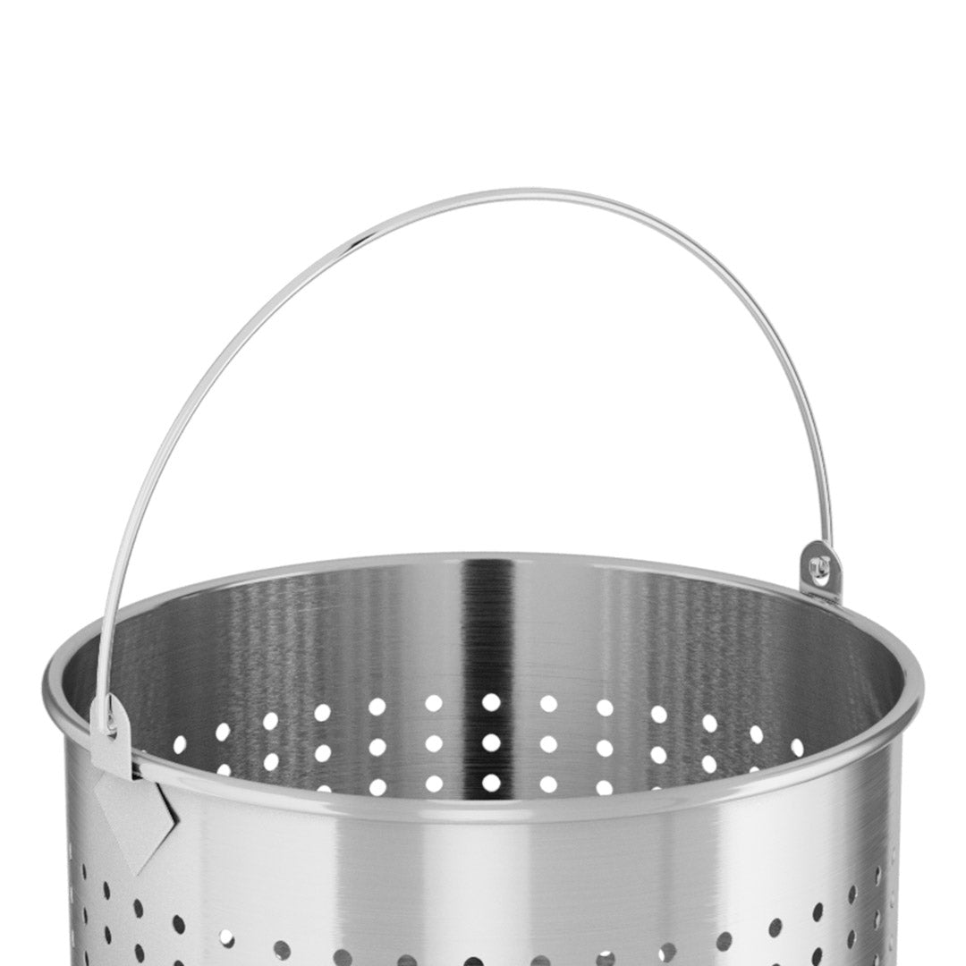 SOGA 2X 98L 18/10 Stainless Steel Perforated Stockpot Basket Pasta Strainer with Handle • LUZ-PastaInsert3906X2