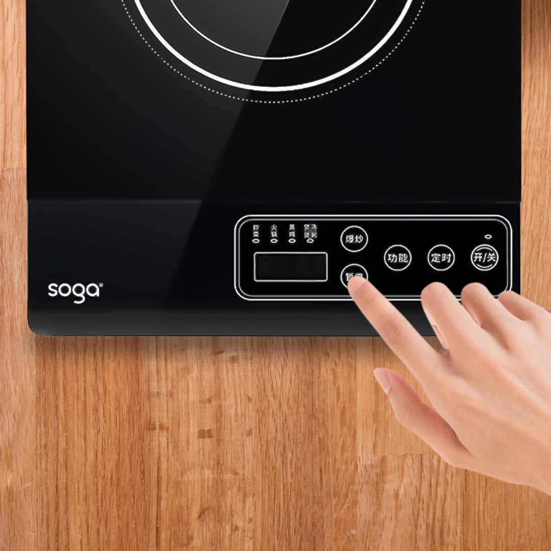 SOGA 2X 35.5cm Cooktop Electric Smart Induction Cook Top Portable Kitchen Cooker Cookware • LUZ-CooktopC20A1X2