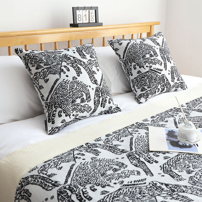 SOGA 1.8m Light Black Luxury Mottled Bed Vintage Scarf Runner Bedding Tail Pad Flag For Home Hotel Set of 3 • LUZ-BedFlagS83