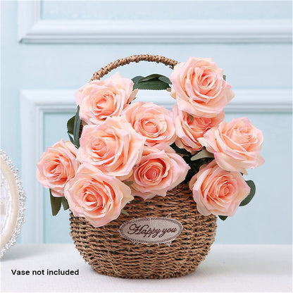 SOGA 4 Bunch Artificial Silk Rose 9 Heads Flower Fake Bridal Bouquet Table Decor Champion • LUZ-HO-F001