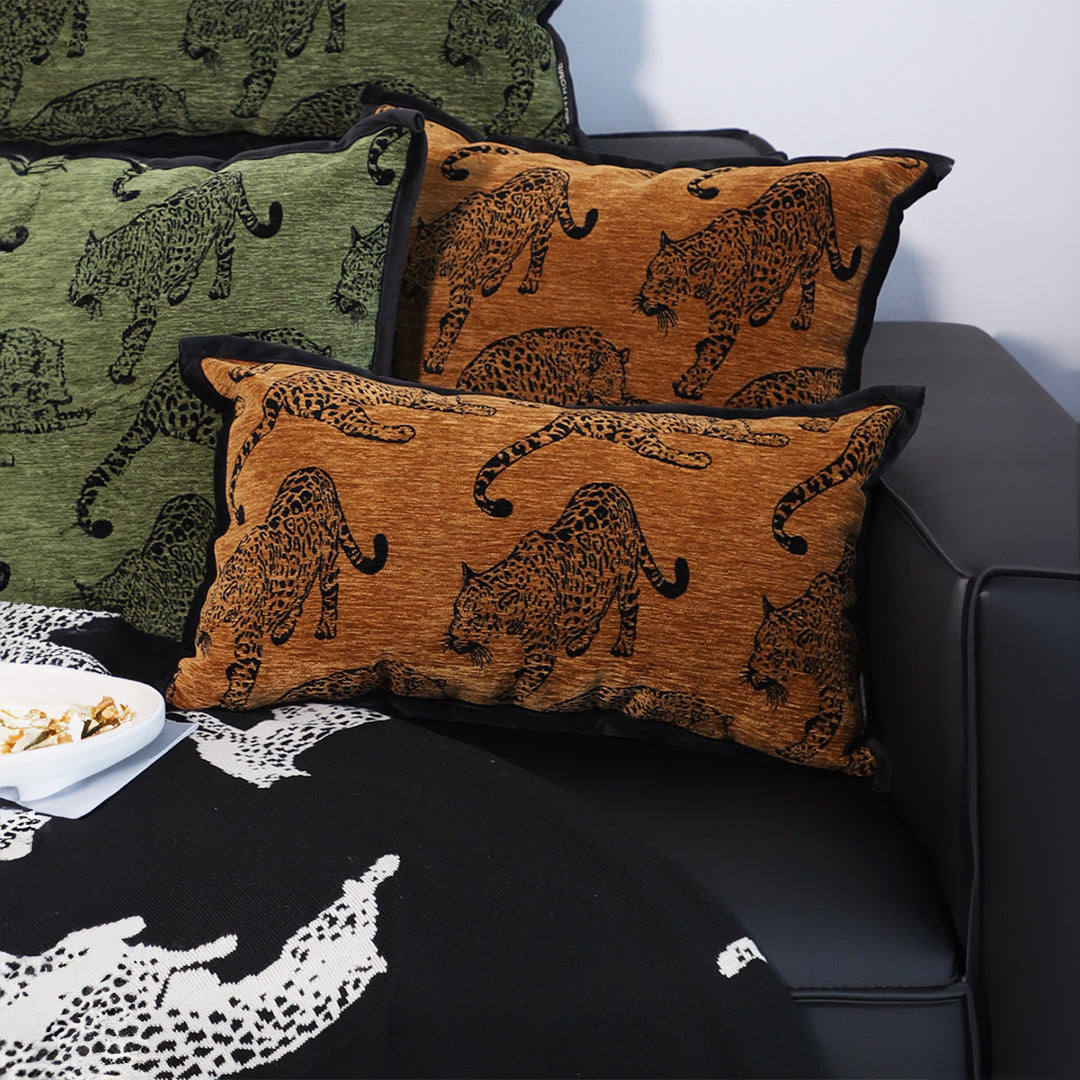 SOGA 30cm Throw Pillow Dark Brown Leopard Lumbar Decorative Cushion for Living Room • LUZ-FrenchCushion300