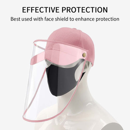 4X Outdoor Protection Hat Anti-Fog Pollution Dust Protective Cap Full Face HD Shield Cover Kids Pink • LUZ-HatKidsPNKX4