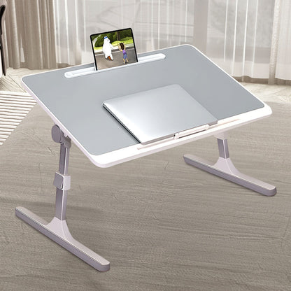 SOGA 2X 60X40cm Grey Small Laptop Bed Portable Foldable Study Table Adjustable • LUZ-BedTableA11X2
