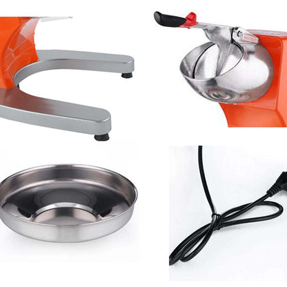 SOGA Ice Shaver Electric Stainless Steel Ice Crusher Slicer Machine Commercial Orange • LUZ-IceShaverOrange