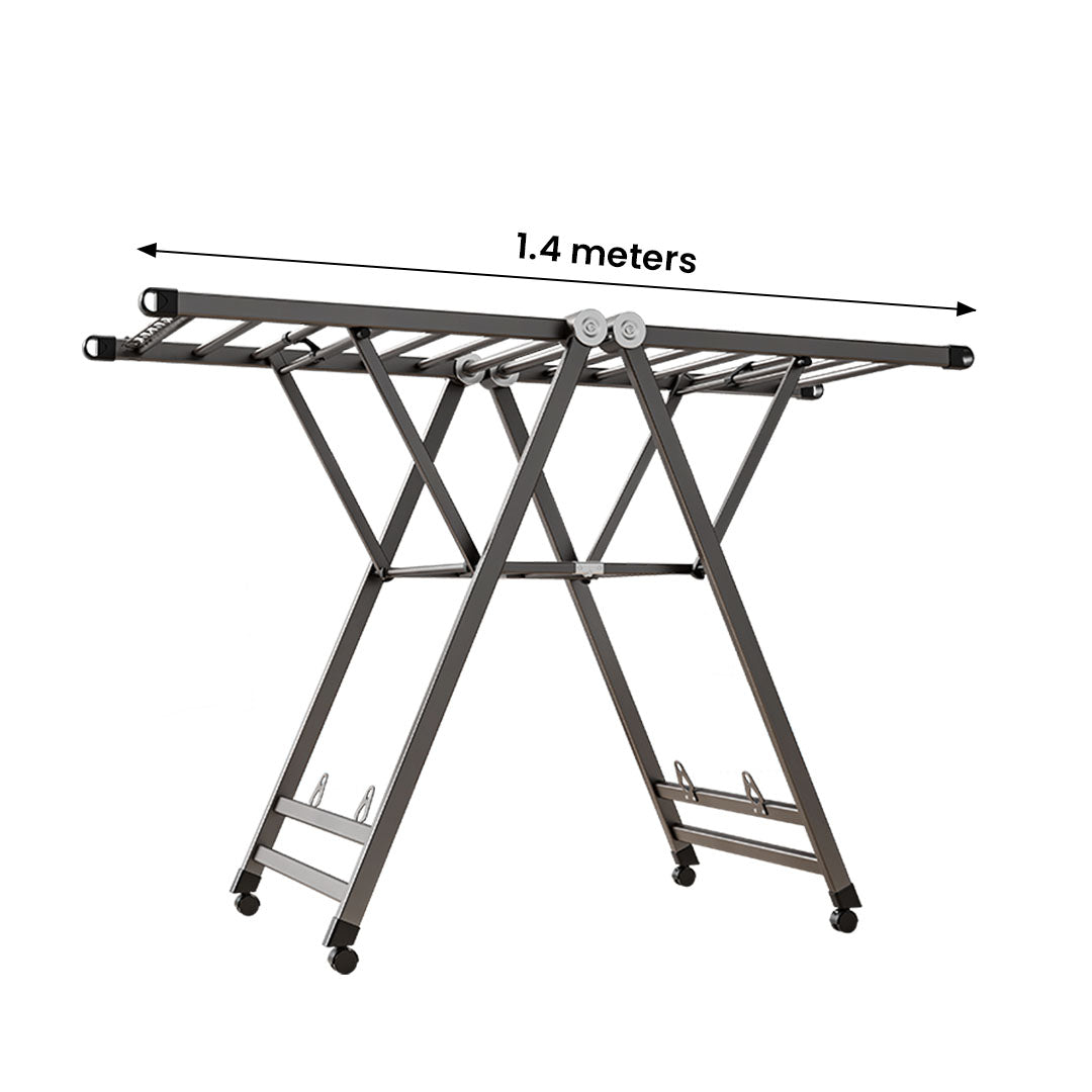 SOGA 1.4m Portable Wing Shape Clothes Drying Rack Foldable Space-Saving Laundry Holder • LUZ-BSYXYJ140