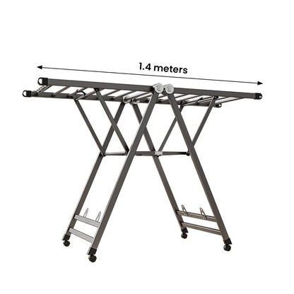 SOGA 1.4m Portable Wing Shape Clothes Drying Rack Foldable Space-Saving Laundry Holder • LUZ-BSYXYJ140