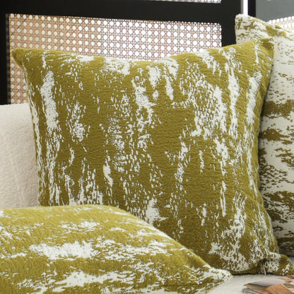SOGA 50cm Throw Pillow White and Olive Green Plush Polyester Fiber and Cotton for Home Decor • LUZ-FrenchCushion328