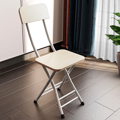 SOGA Oak Grain Foldable Chair Space Saving Lightweight Portable Stylish Seat Home Decor Set of 2 • LUZ-ChairAS714