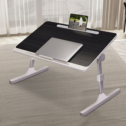 SOGA 2X 60X40cm Black Small Laptop Bed Portable Foldable Study Table Adjustable • LUZ-BedTableA12X2