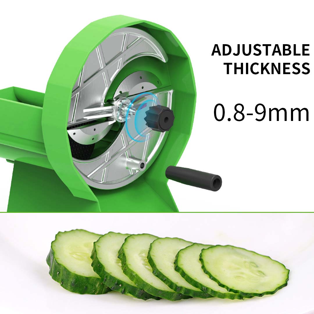 SOGA 2X Commercial Manual Vegetable Fruit Slicer Kitchen Cutter Machine Green • LUZ-FruitCutterGreenX2