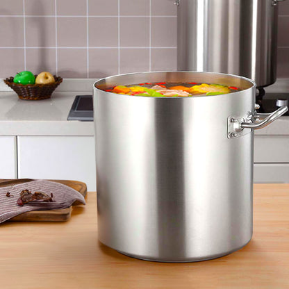 SOGA Stock Pot 21L Top Grade Thick Stainless Steel Stockpot 18/10 Without Lid • LUZ-StockPot30CM21L-JPOT