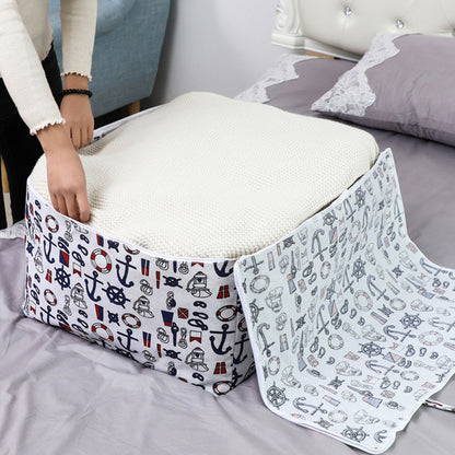 SOGA 2X Nautical Icons Large Storage Luggage Bag Double Zipper Foldable Travel Organiser Essentials • LUZ-SBox205X2