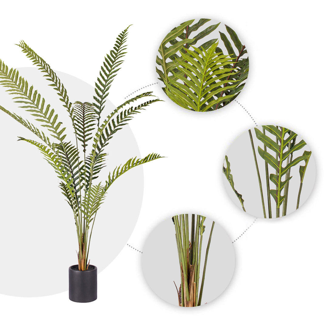SOGA 4X 240cm Artificial Green Rogue Hares Foot Fern Tree Fake Tropical Indoor Plant Home Office Decor • LUZ-APlantCH24013X4