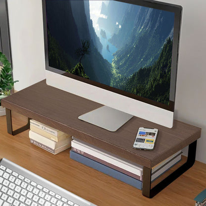 SOGA 40cm Black Computer Monitor Heightening Stand Desktop Support Station Rack • LUZ-Level001