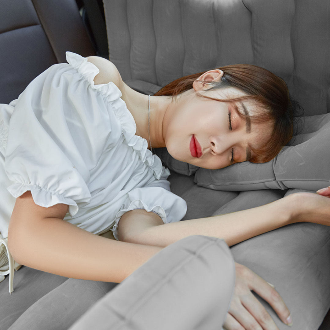 SOGA Grey Inflatable Car Boot Mattress Portable Camping Air Bed Travel Sleeping Essentials • LUZ-CarMat014