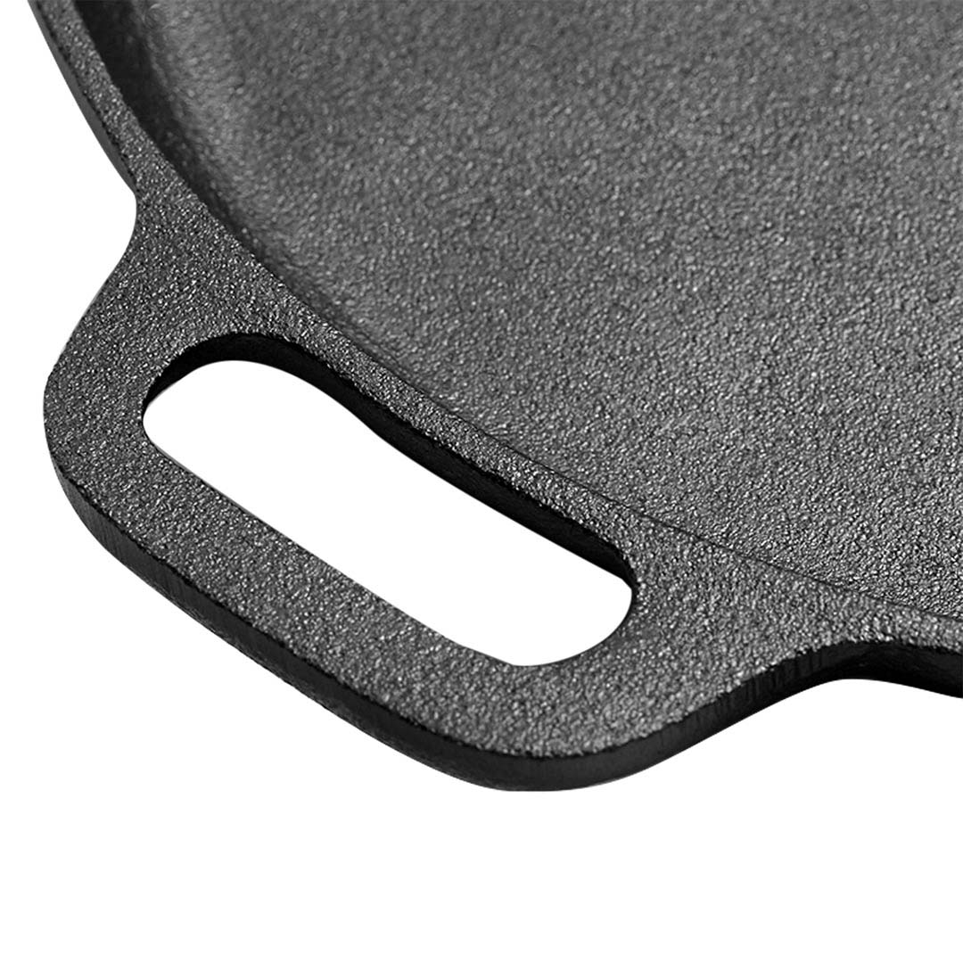 SOGA 2X Cast Iron 30cm Frying Pan Skillet Coating Steak Sizzle Platter • LUZ-SizzlePlatterPan30cmX2