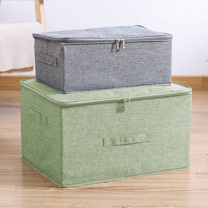SOGA Green Large Portable Double Zipper Storage Box Moisture Proof Clothes Basket Foldable Home Organiser • LUZ-SBox028