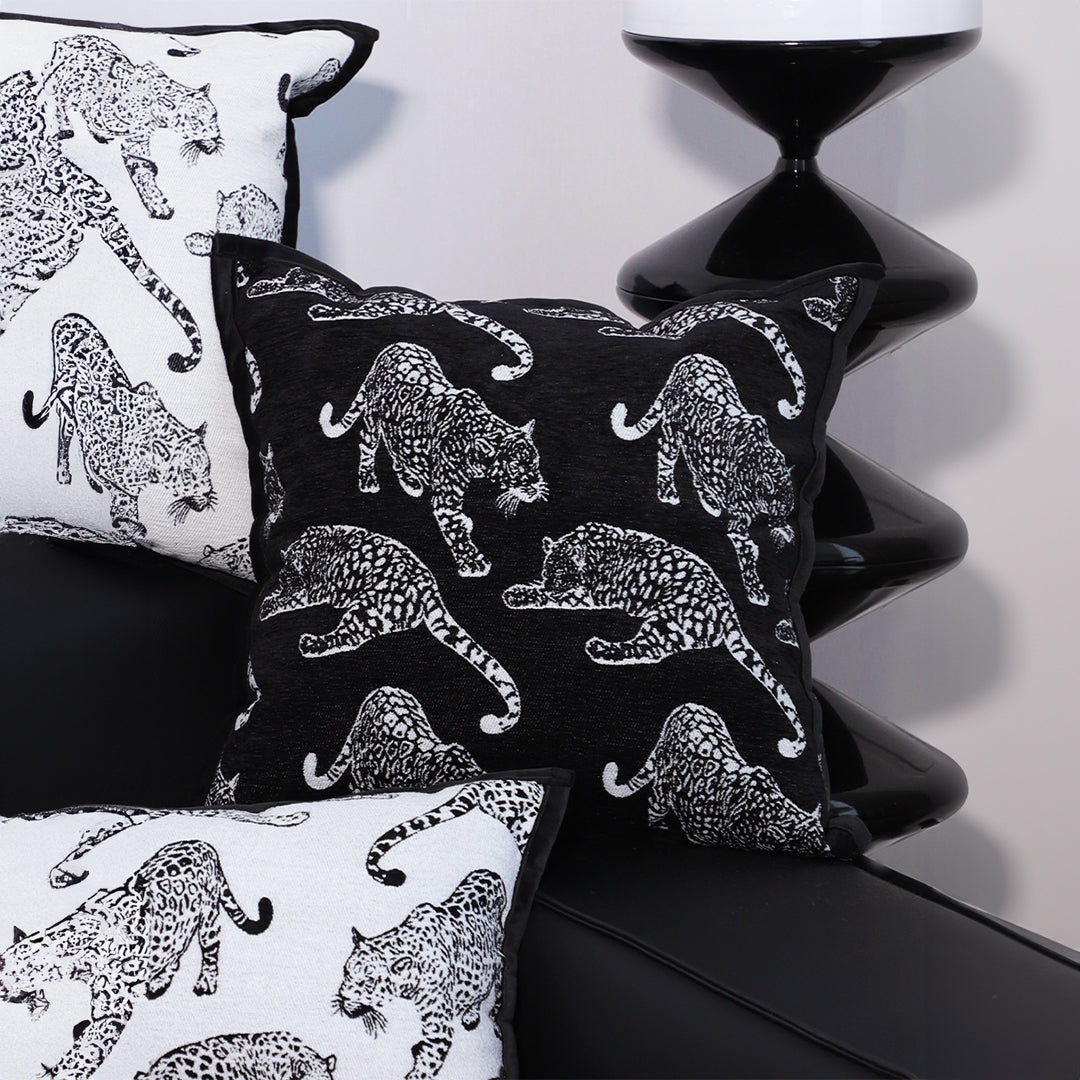 SOGA 45cm Throw Pillow Black Leopard Light Luxury Decorative Cushion for Living Room • LUZ-FrenchCushion294