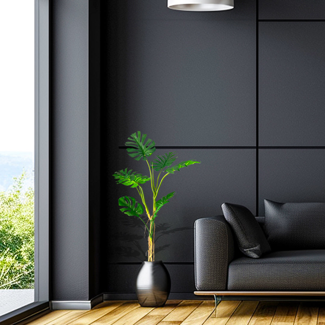 SOGA 2X 160cm Tropical Monstera Palm Artificial Plant Tree, Real Touch Technology, with UV Protection • LUZ-APlantFHG1608X2