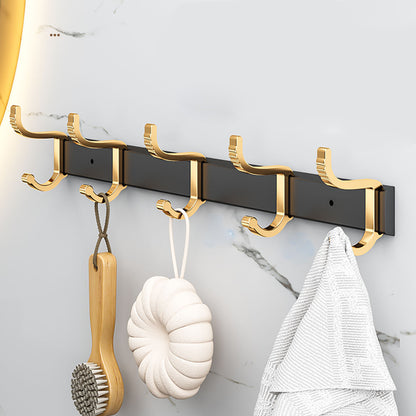 SOGA 41cm Wall Mounted Towel Rack Space-Saving Hanger Organiser with Durable Hooks • LUZ-TAN1014