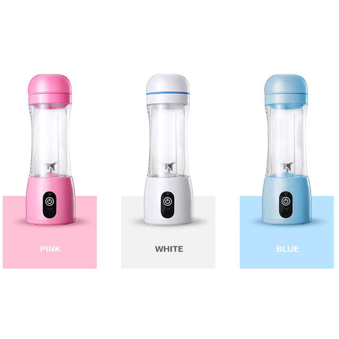 SOGA 2X 380ml Portable Mini USB Rechargeable Handheld Fruit Mixer Juicer Blue • LUZ-JuicerMiniBlueX2