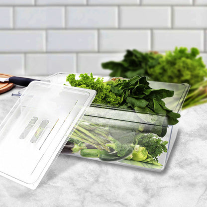 SOGA 200mm Clear Gastronorm GN Pan 1/1 Food Tray Storage Bundle of 6 with Lid • LUZ-VICPans1404wLidX6