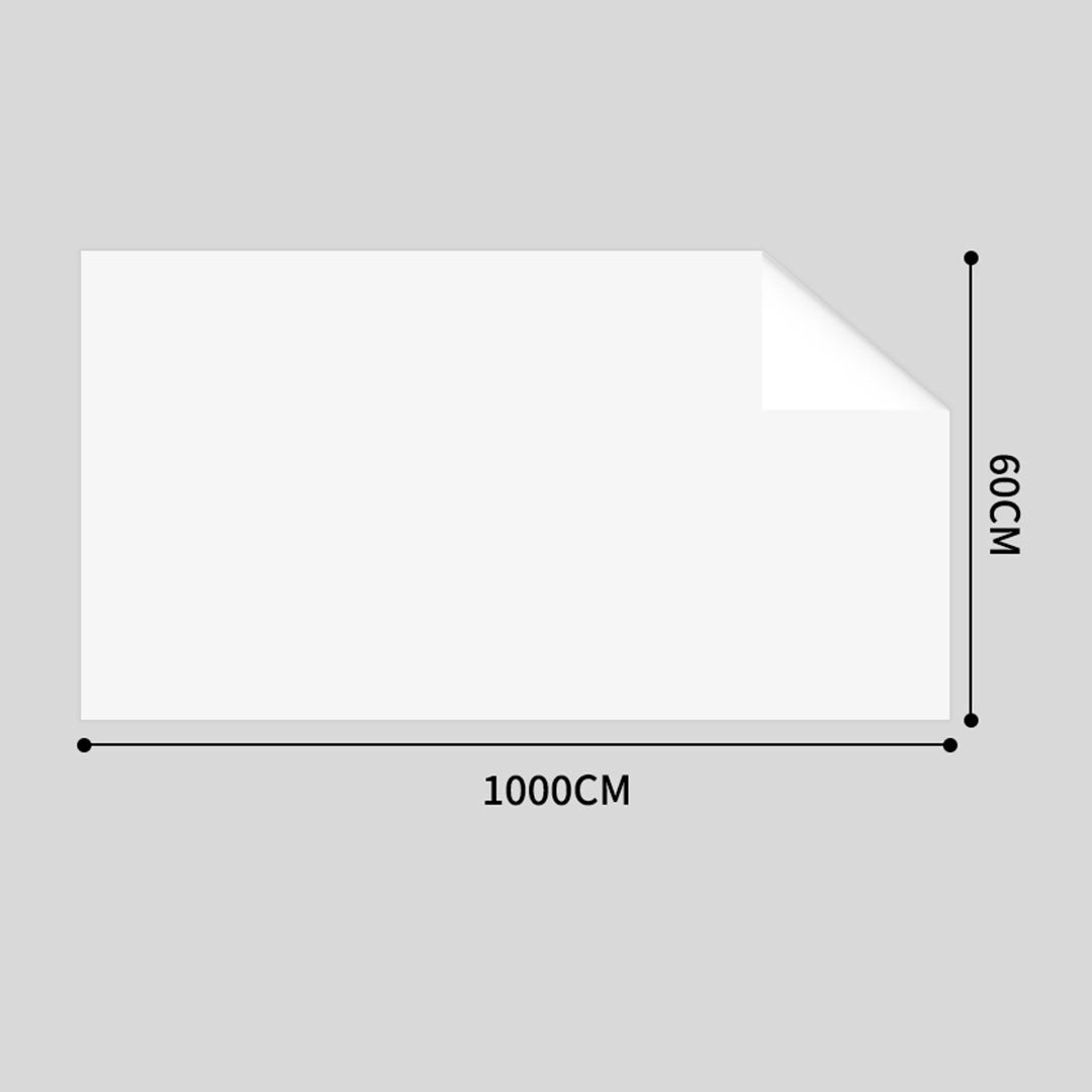 SOGA 2X 60cmx1000cm Clear Dry Erase Adhesive Whiteboard Wall Surface Peel Sticker Sheet • LUZ-WalMat6010X2