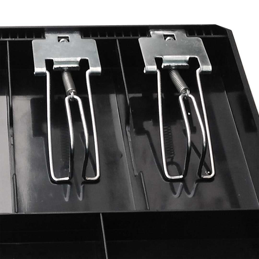 SOGA 4 Bills 8 Coins Cash Tray With Lockable Lid Heavy Duty Spare Cash Tray Black • LUZ-CashDrawerWithLid