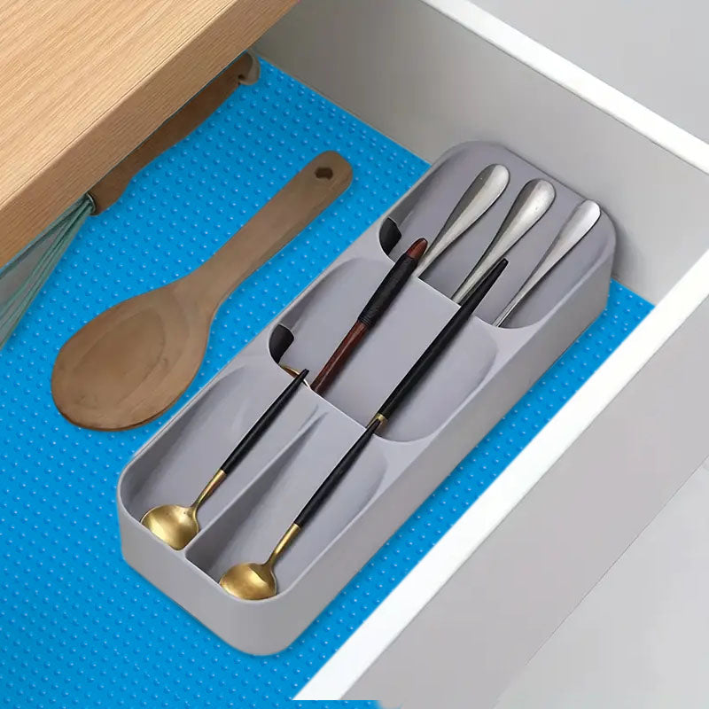 SOGA 2X 50x300cm Blue Kitchen Shelf Drawer Cabinet Multi Use Liner Non Slip Mat • LUZ-CabMat503BLUX2