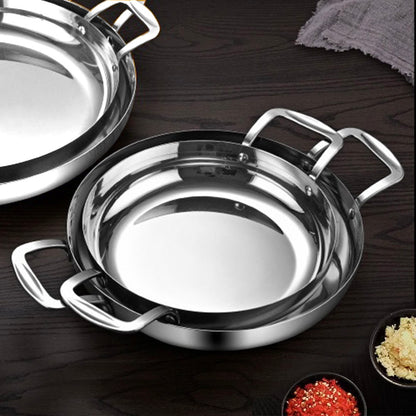 Soga 28cm Flat Base Seafood Dry Pot in Elegant Silver Finish with Durable for Kitchen Essential • LUZ-VICSoupPot26