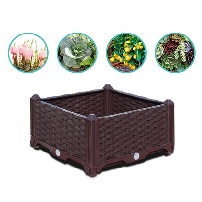 SOGA 40cm Raised Planter Box Vegetable Herb Flower Outdoor Plastic Plants Garden Bed • LUZ-PlantBox1A