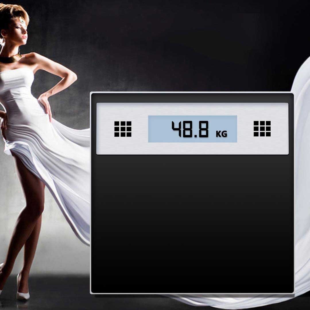 SOGA 180kg Electronic Talking Scale Weight Fitness Glass Bathroom Scale LCD Display Stainless • LUZ-TalkingScaleStainless