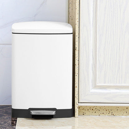 SOGA Foot Pedal Stainless Steel Rubbish Recycling Garbage Waste Trash Bin Rectangular Shape 12L White • LUZ-RubbishBinU12L03